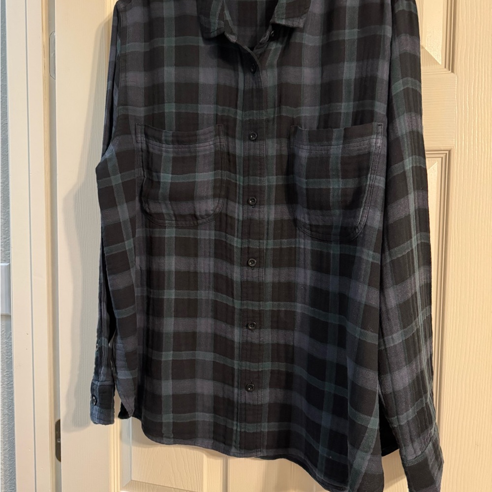 Madewell - Men's Plaid Shirt - Black and Green